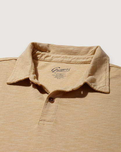 Sunwashed 2 Button Polo - Pineapple Slice