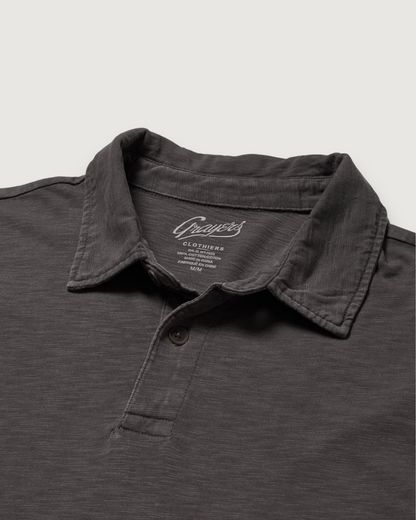 Sunwashed 2 Button Polo - Castle Rock