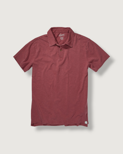 Sunwashed 2 Button Polo - Marsala