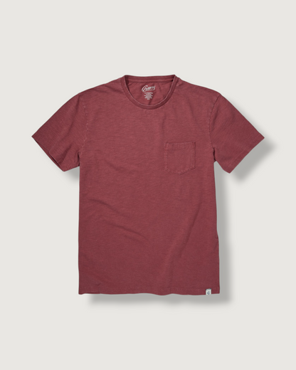 Sunwashed Pocket Tee - Marsala