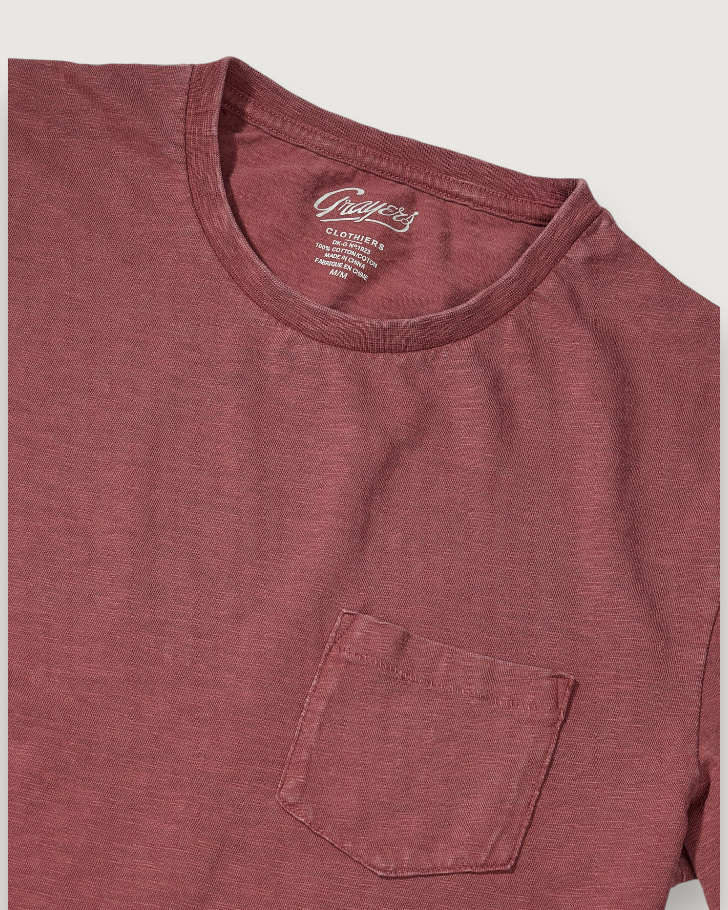 Sunwashed Pocket Tee - Marsala
