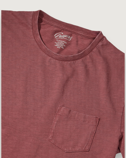 Sunwashed Pocket Tee - Marsala