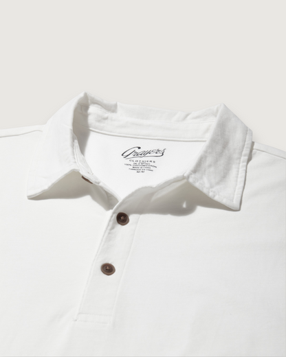 Pima Cotton Polo - White