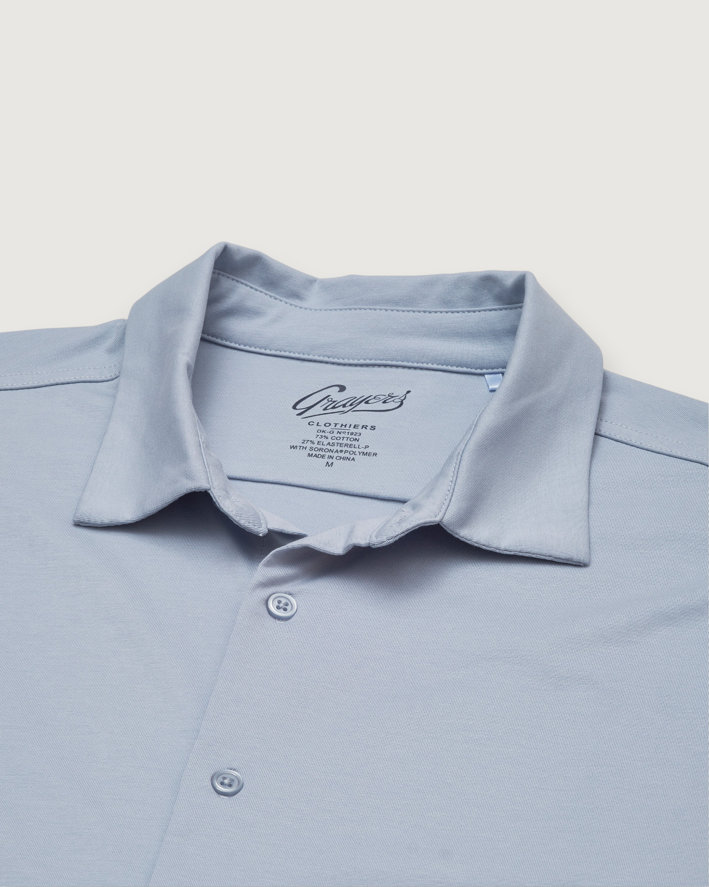 Hackett Cotton Sorona Knit Shirt - Oxford Blue