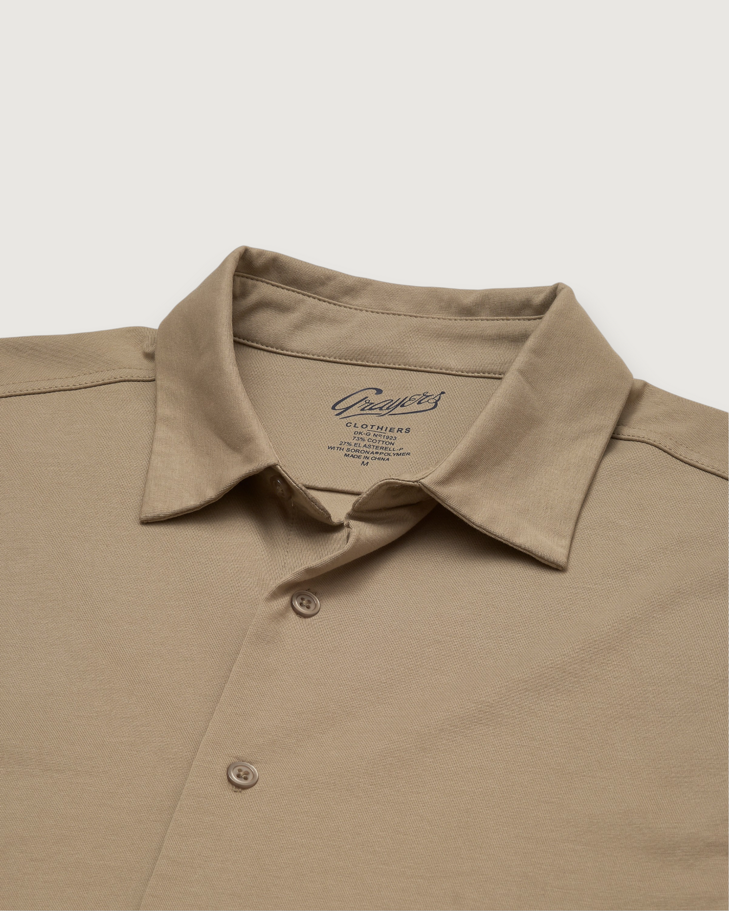 Hackett Cotton Sorona Knit Shirt - Dune