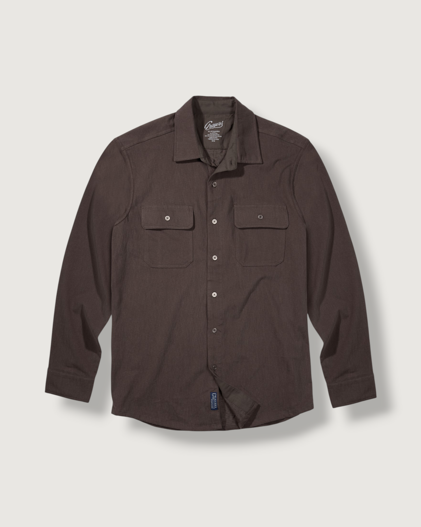 Momo Sueded Jersey Work Shirt - Dark Chestnut