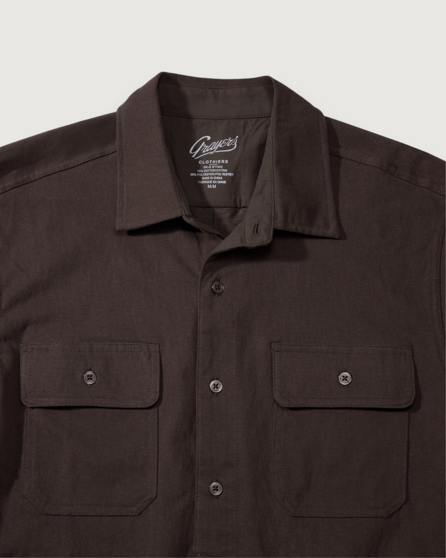 Momo Sueded Jersey Work Shirt - Dark Chestnut