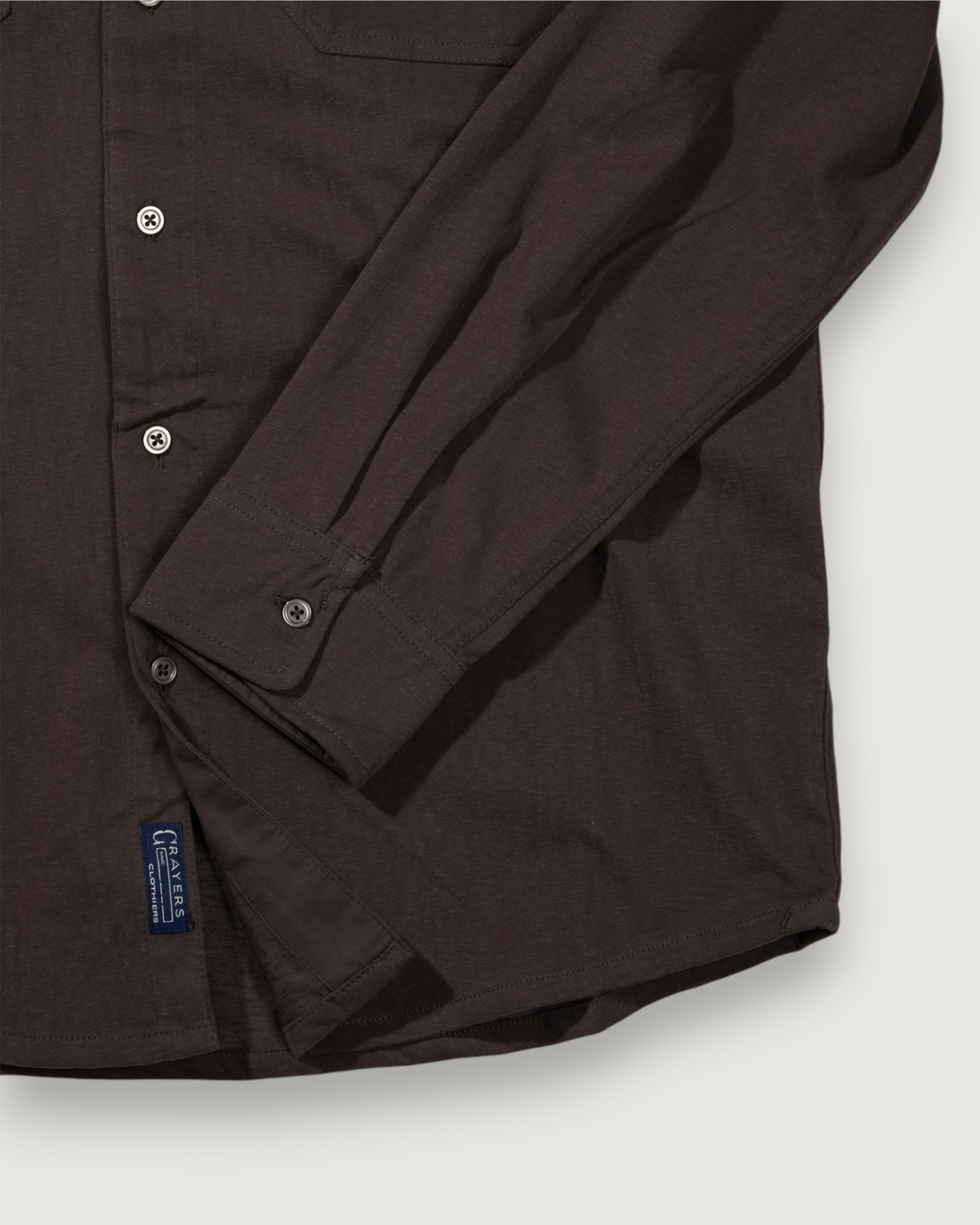 Momo Sueded Jersey Work Shirt - Dark Chestnut