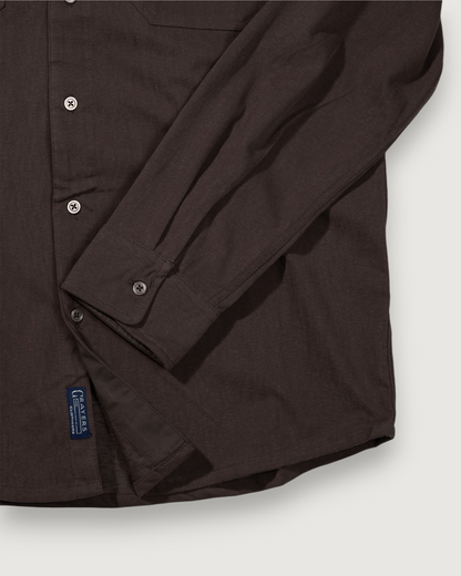 Momo Sueded Jersey Work Shirt - Dark Chestnut