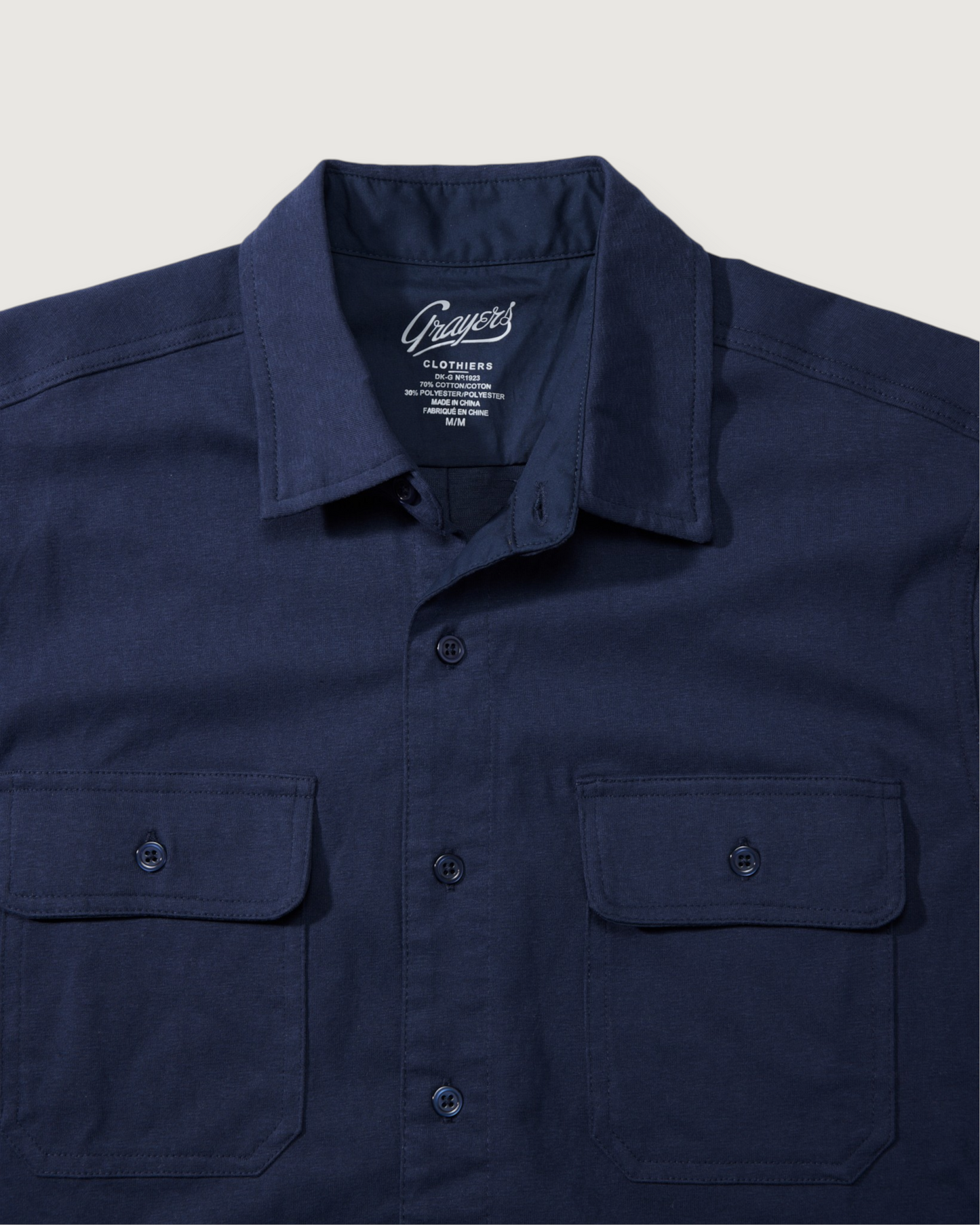 Momo Sueded Jersey Work Shirt - Navy