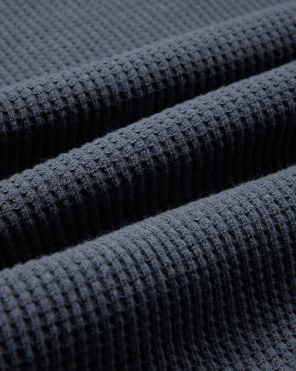 Brawny Waffle Henley - Battleship Gray