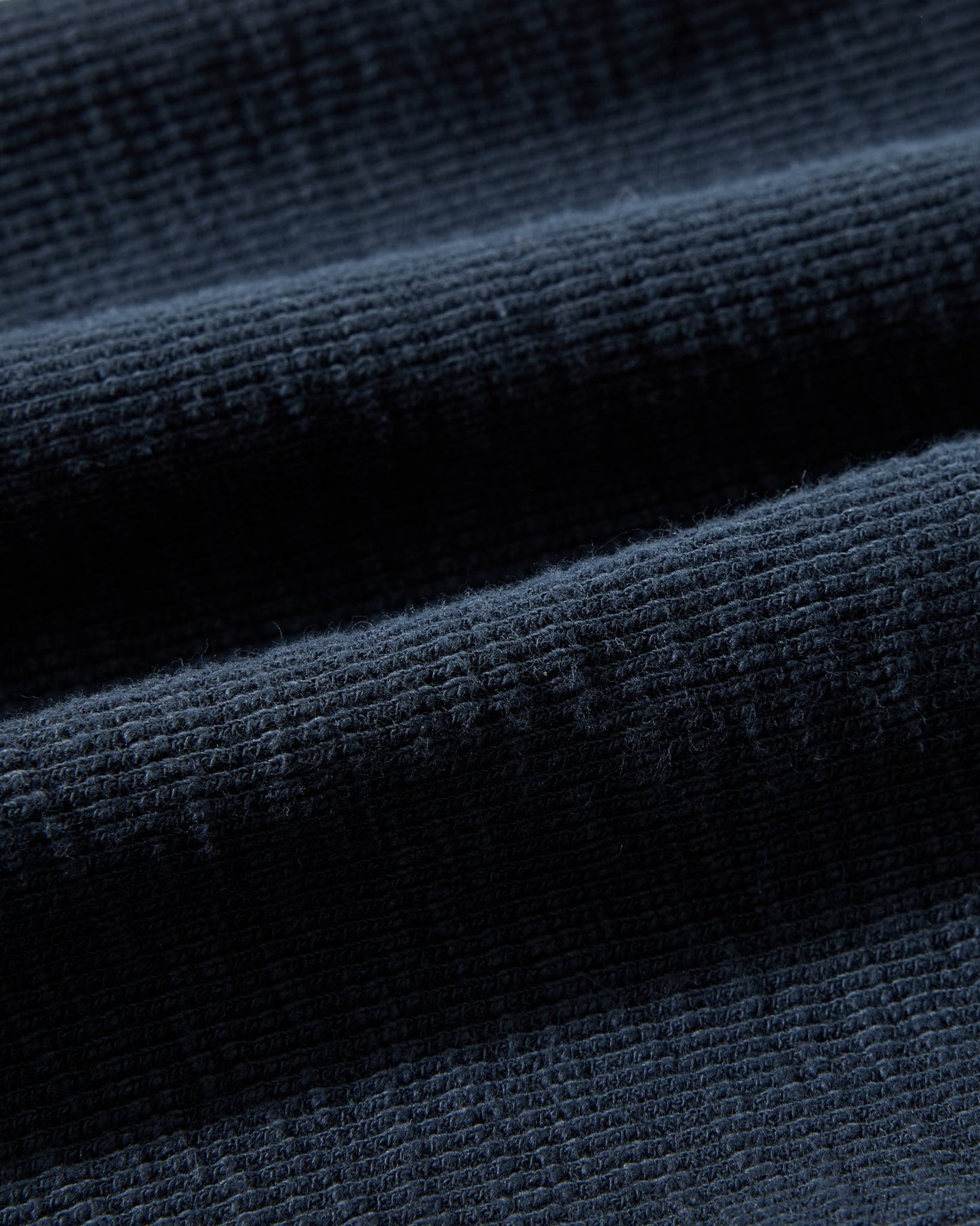 Clint Long Sleeve Waffle Henley - Dark Navy