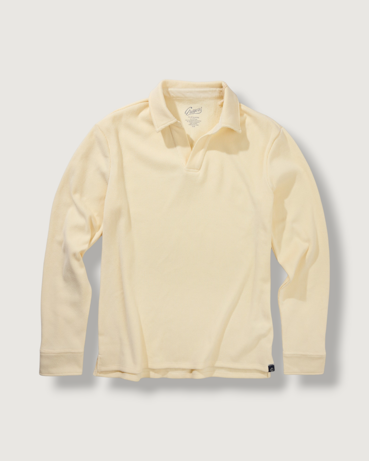 Waffle Johnny Collar Polo - Cream