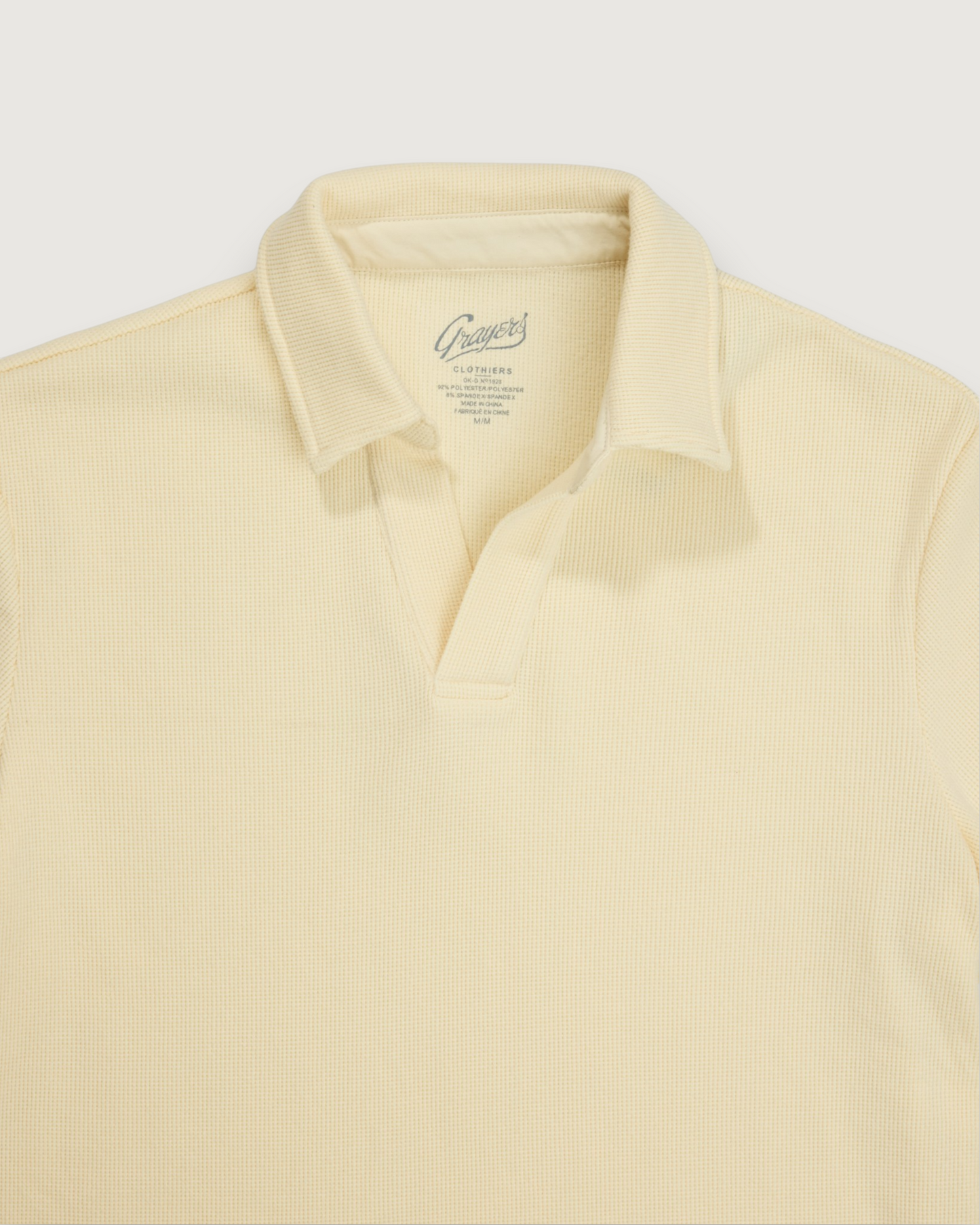 Waffle Johnny Collar Polo - Cream