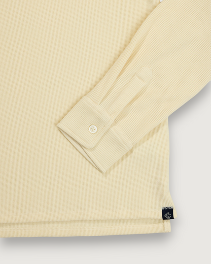 Waffle Johnny Collar Polo - Cream