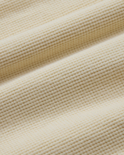 Waffle Johnny Collar Polo - Cream