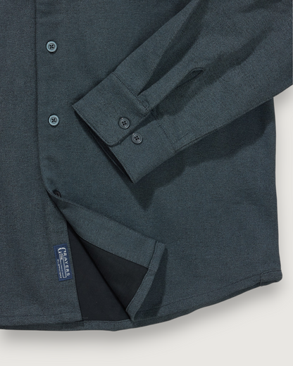Printed Stretch Cotton Jersey - Navy