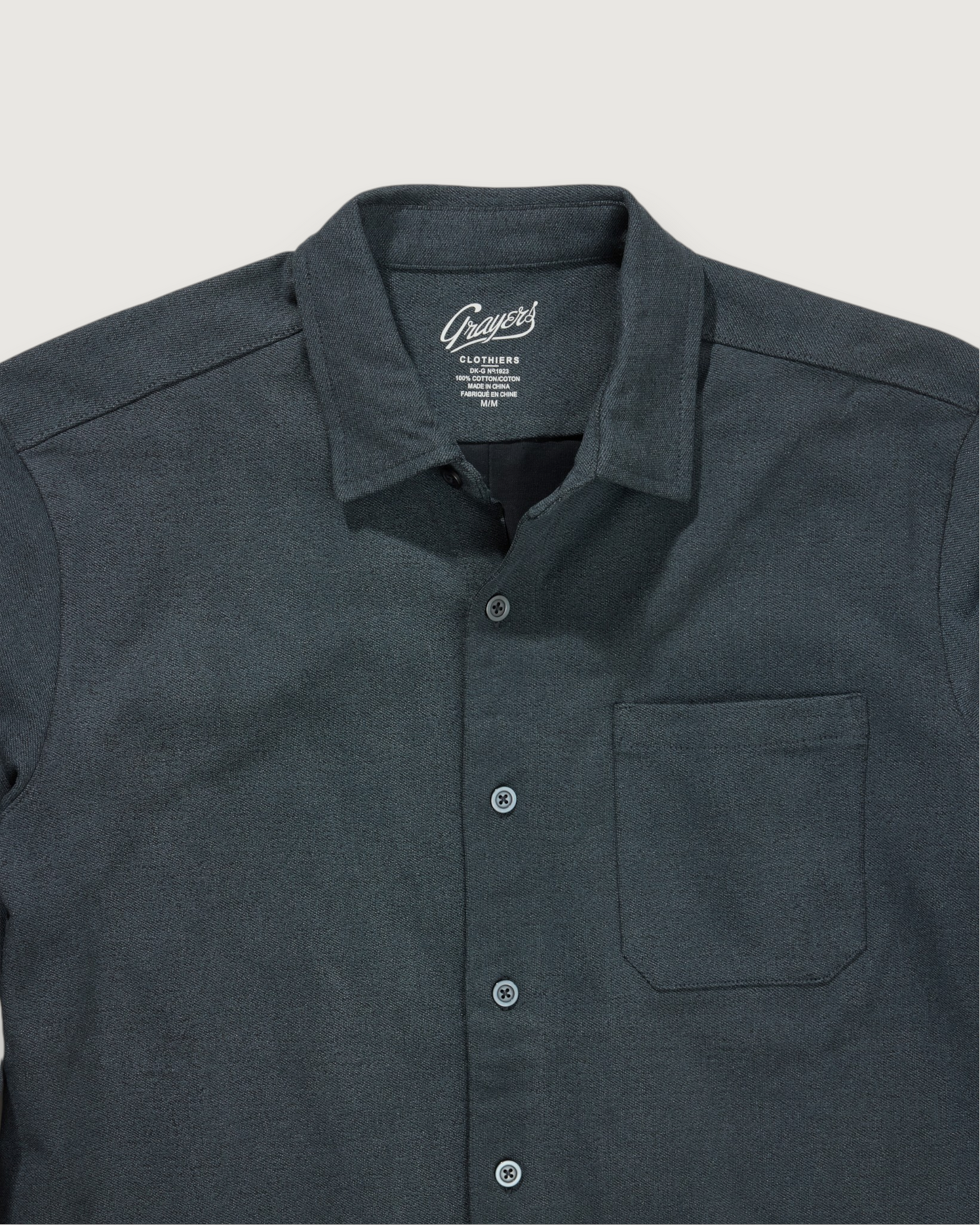 Printed Stretch Cotton Jersey - Navy