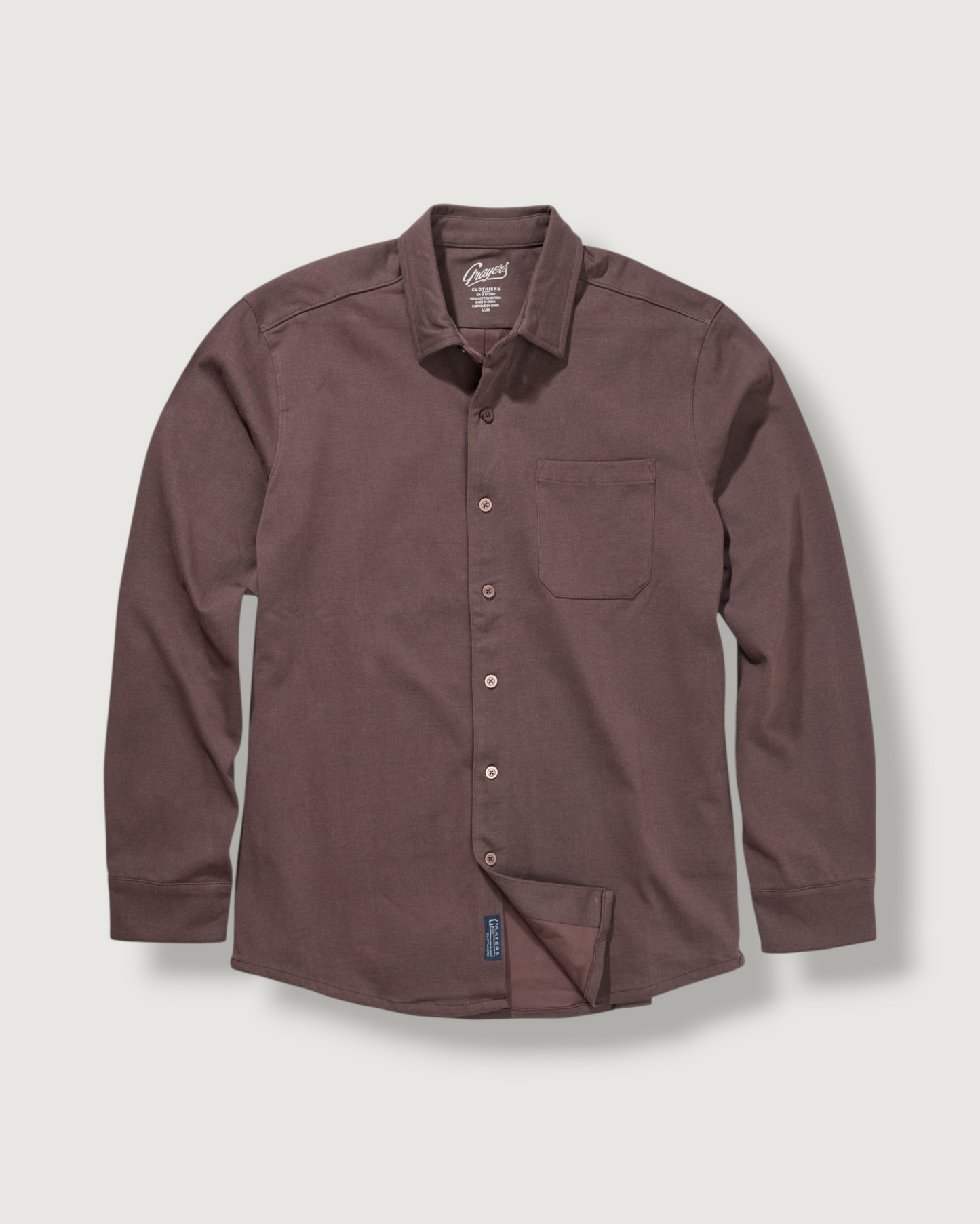 Printed Stretch Cotton Jersey - Plum