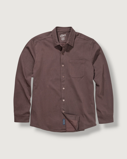 Printed Stretch Cotton Jersey - Plum