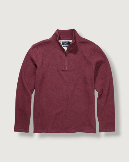Harrison Double Knit 1/4 Zip - Brandy