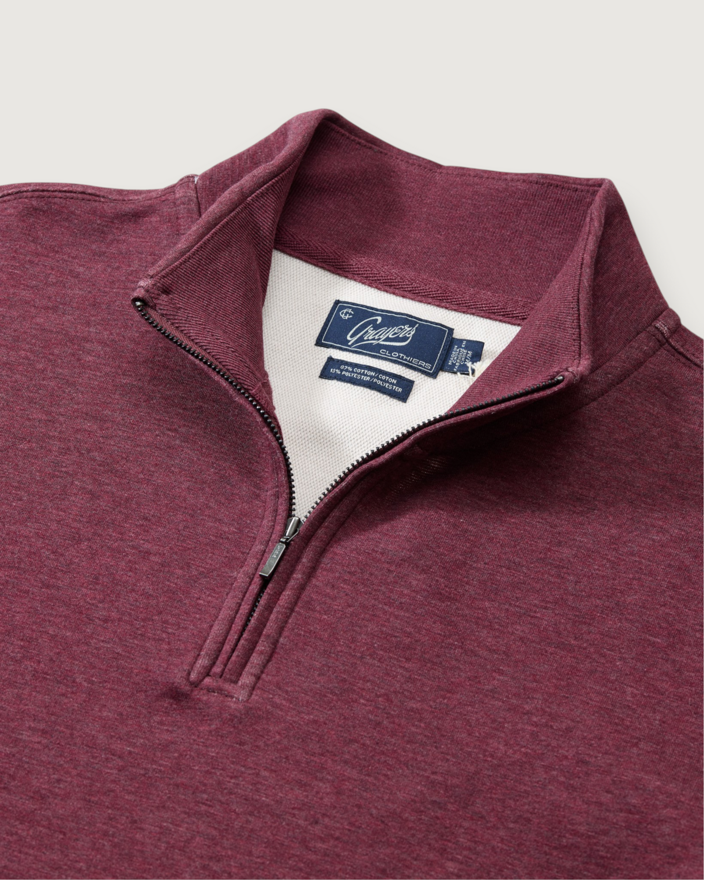 Harrison Double Knit 1/4 Zip - Brandy