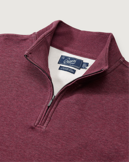 Harrison Double Knit 1/4 Zip - Brandy