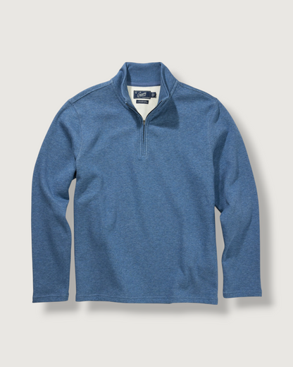Harrison Double Knit 1/4 Zip - Blue Heather
