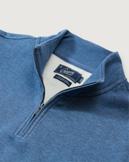Harrison Double Knit 1/4 Zip - Blue Heather