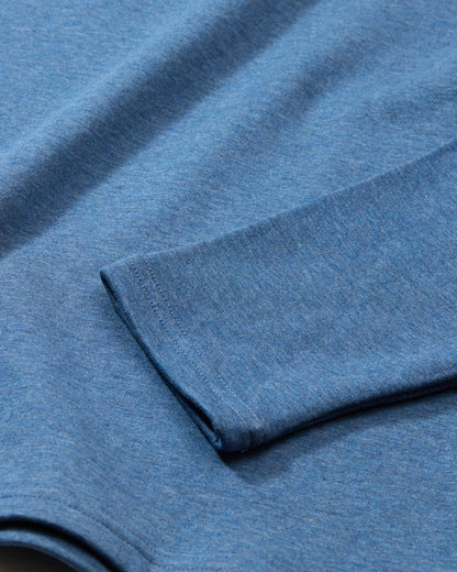 Harrison Double Knit 1/4 Zip - Blue Heather