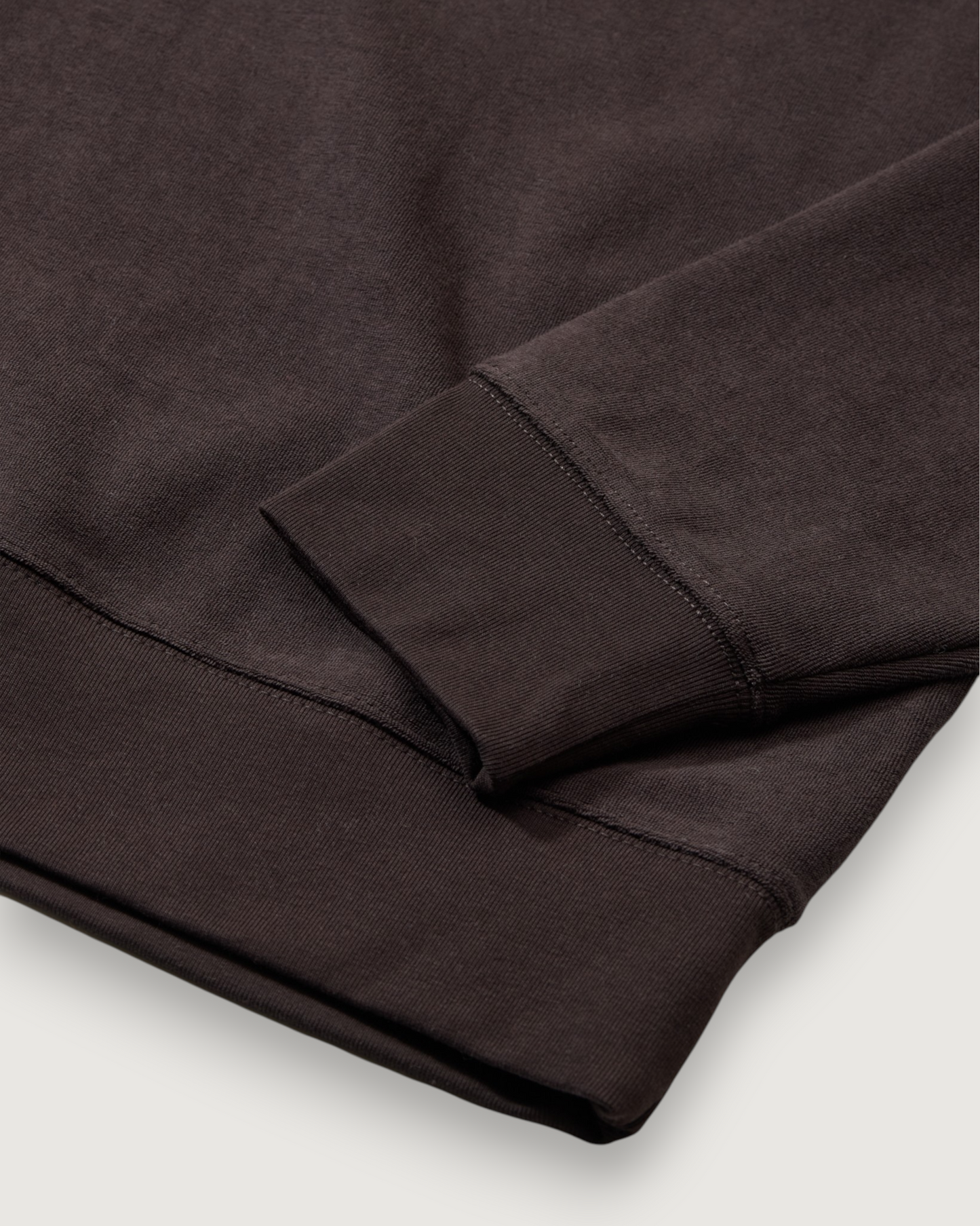 Pembroke Sueded Rib Jacquard 1/4 Zip - Dark Chocolate