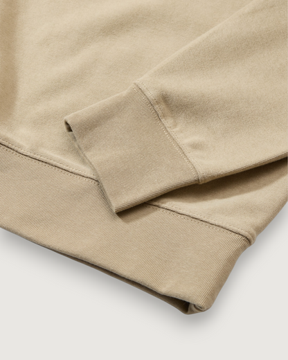 Pembroke Sueded Rib Jacquard 1/4 Zip - Mocha