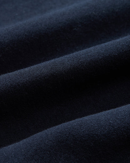 Pembroke Sueded Rib Jacquard 1/4 Zip- Navy