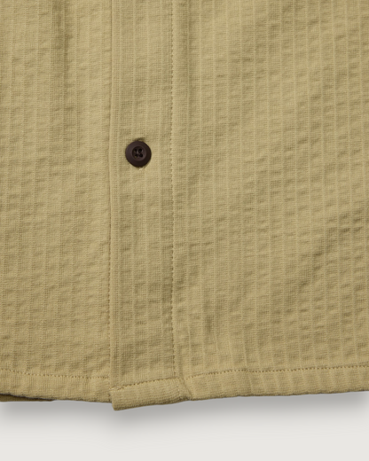 Moderno Jersey Seersucker Shirt - Dried Herb