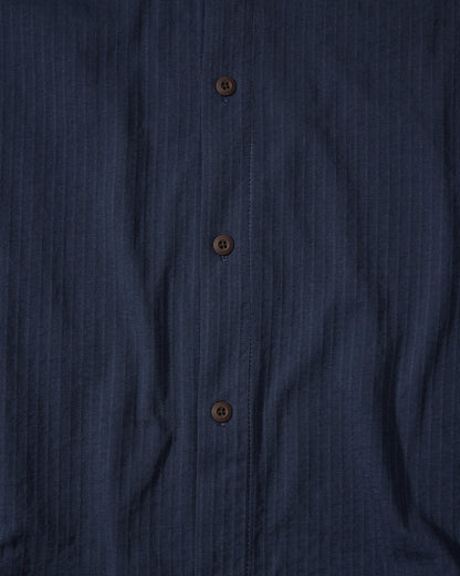 Moderno Jersey Seersucker Shirt - Navy