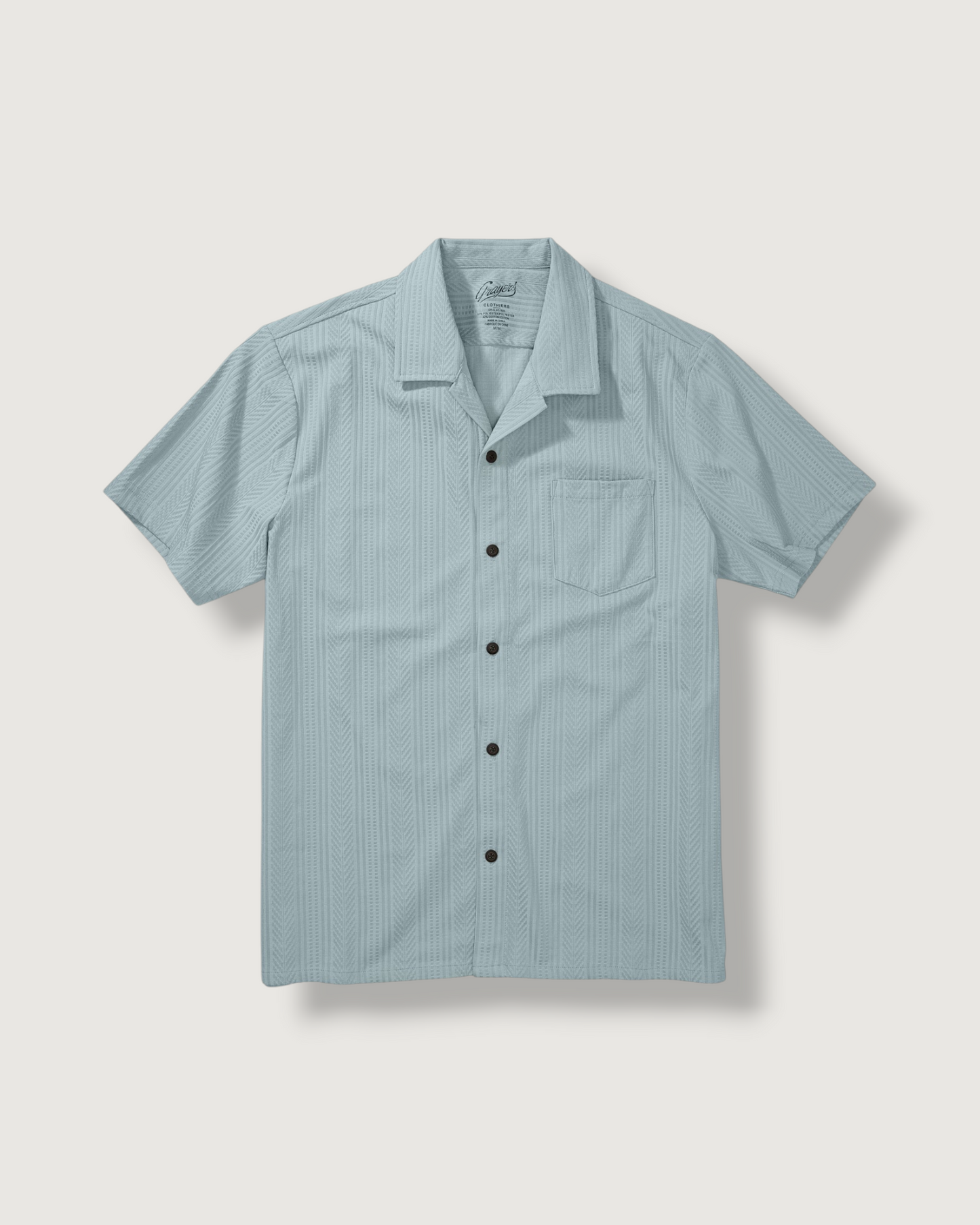 Manolo Jacquard Camp Shirt - Pigeon