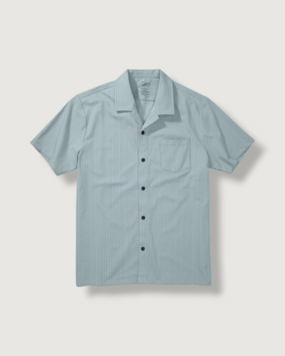 Manolo Jacquard Camp Shirt - Pigeon