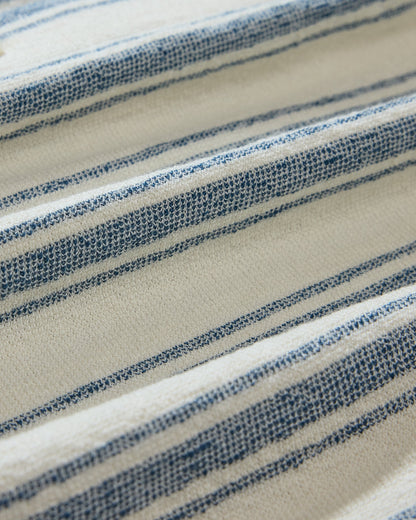 Baja Loopback Camp Shirt - Teal Cream Stripe