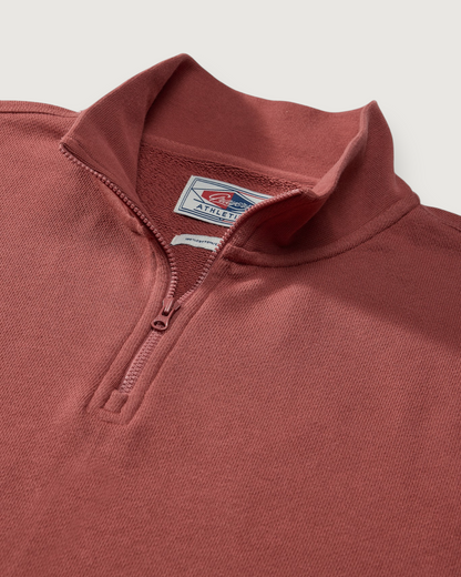 Sunfaded Terry 1/4 Zip - Marsala