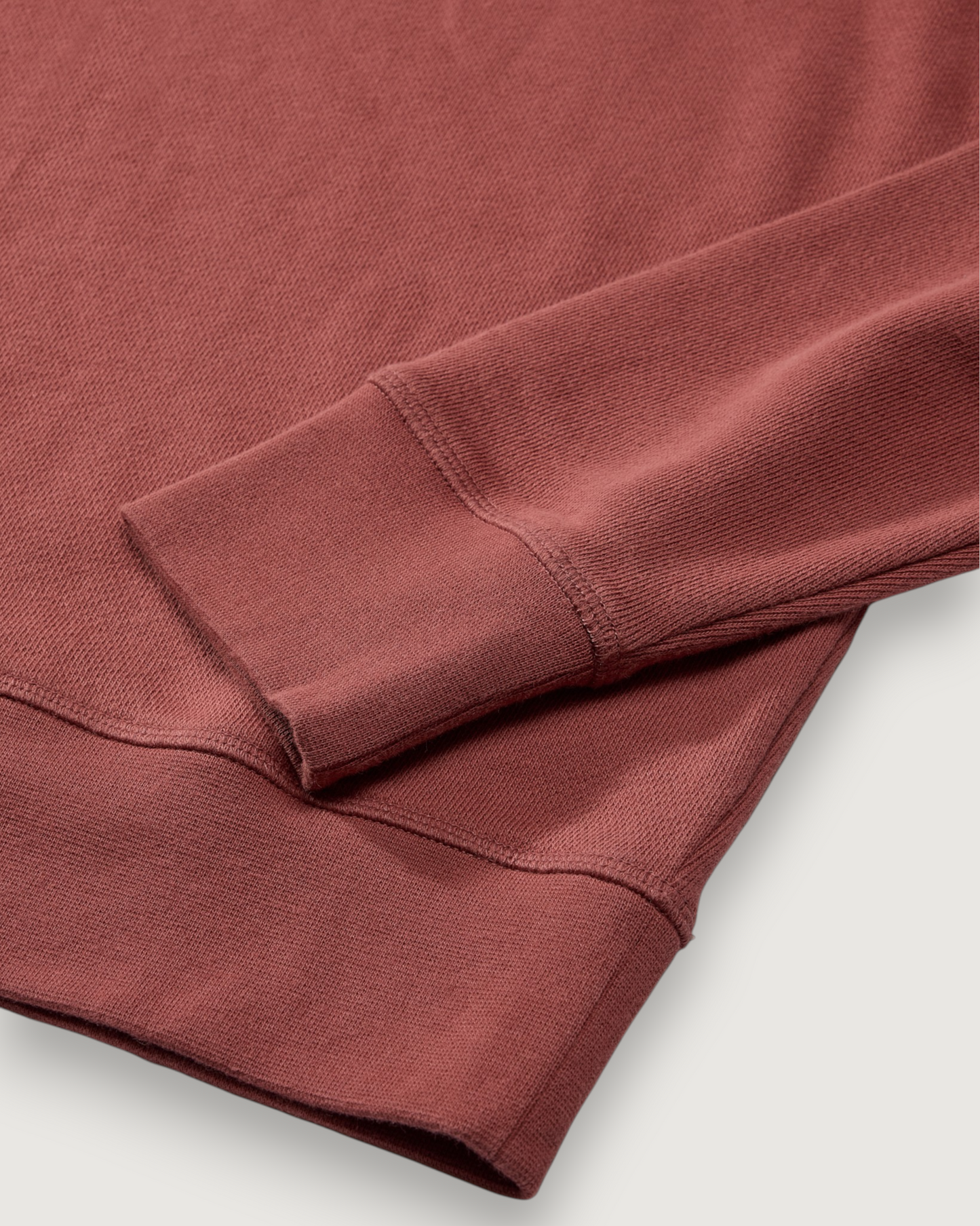 Sunfaded Terry 1/4 Zip - Marsala