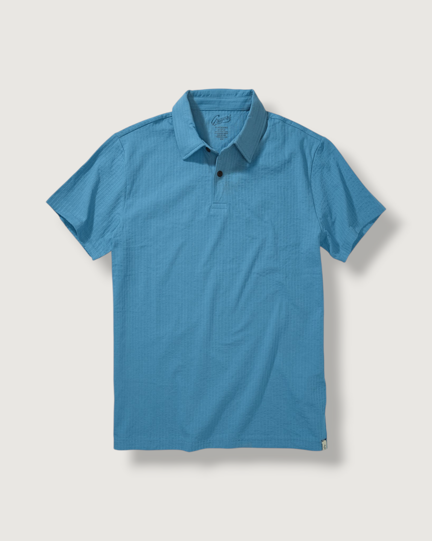 Moderno Jersey Seersucker Polo - Blue Heaven