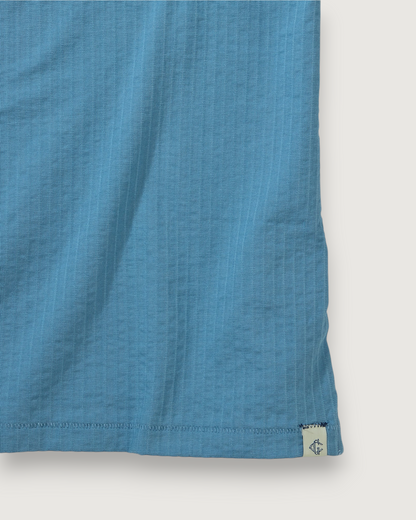 Moderno Jersey Seersucker Polo - Blue Heaven