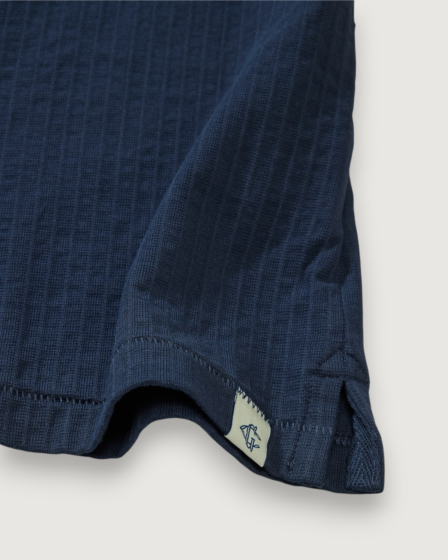 Moderno Jersey Seersucker Polo - Navy