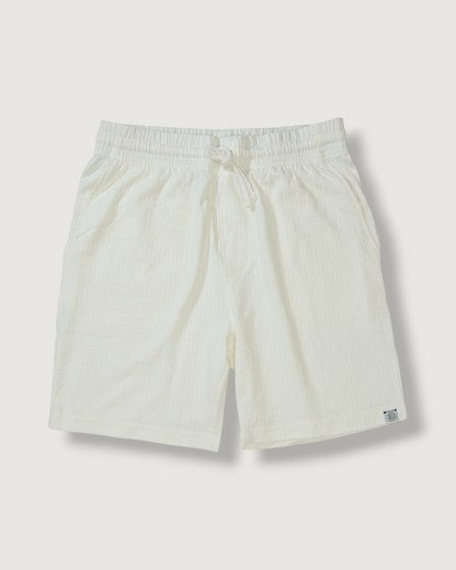 Moderno Jersey Seersucker Shorts - Cream