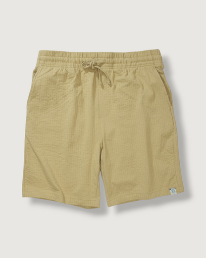 Moderno Jersey Seersucker Shorts - Dried Herb