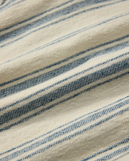 Baja Loopback Shorts 7" - Teal Cream Stripe
