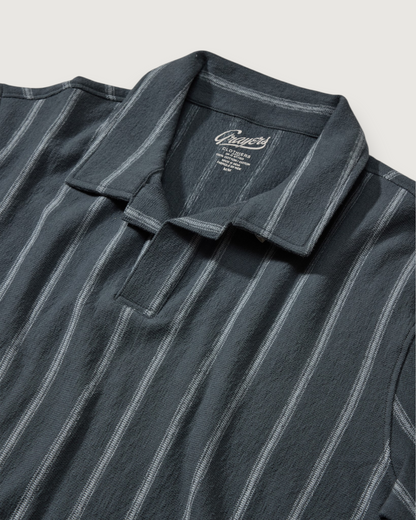 Baja Loopback Stripe Polo - Orion Blue Stripe