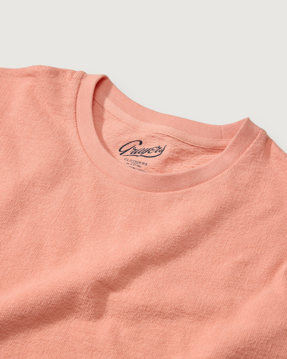 Baja Loopback Short Sleeve Tee - Faded Salmon