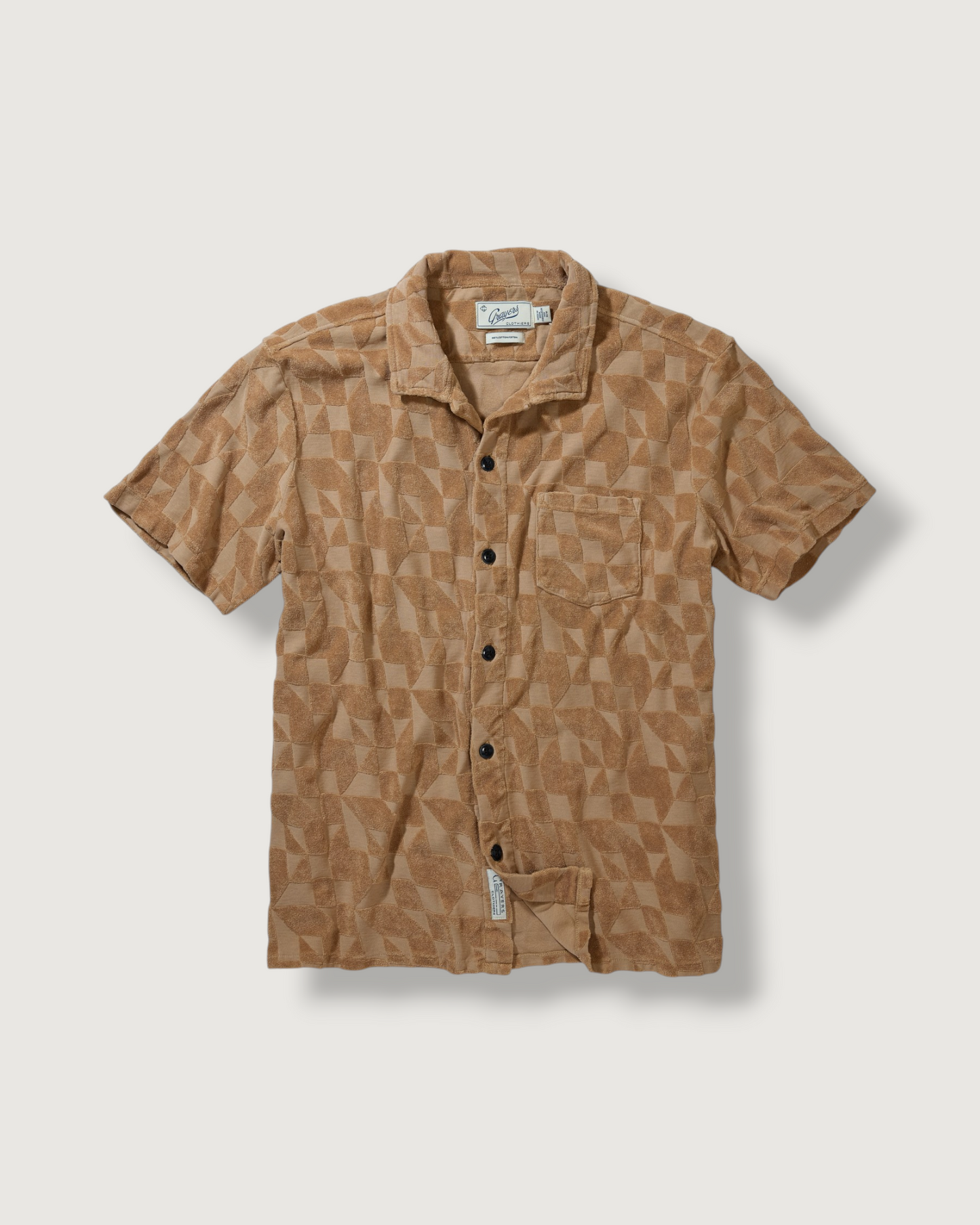 Lalo Terry Jacquard Camp Shirt - Faded Rubber