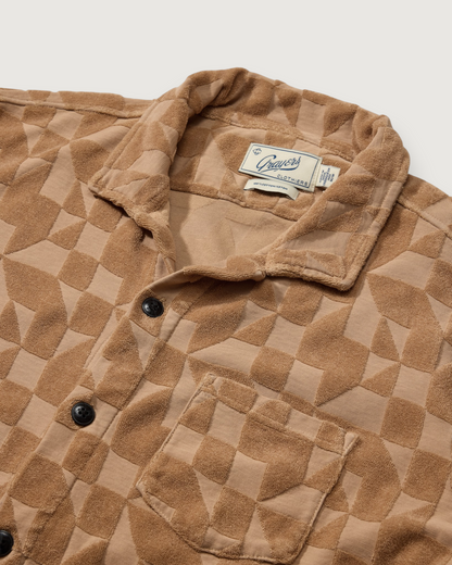 Lalo Terry Jacquard Camp Shirt - Faded Rubber